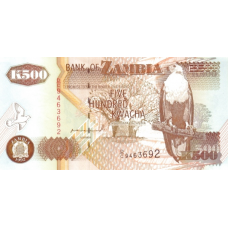 P39a Zambia - 500 Kwacha Year 1992